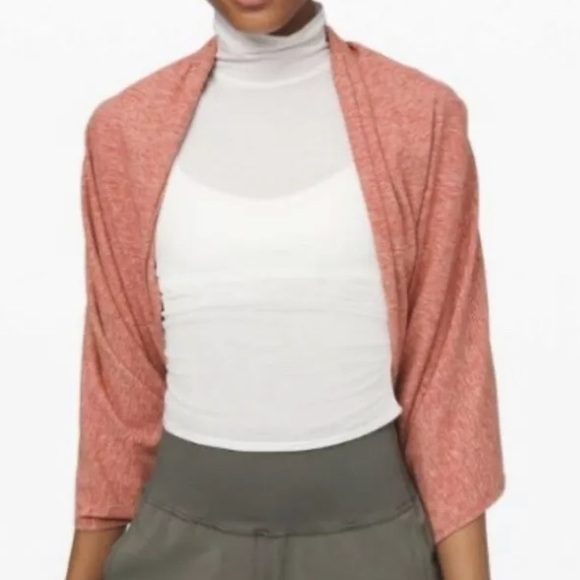 Lululemon hhmm heather coral vinyasa scarf new - Picture 6 of 6